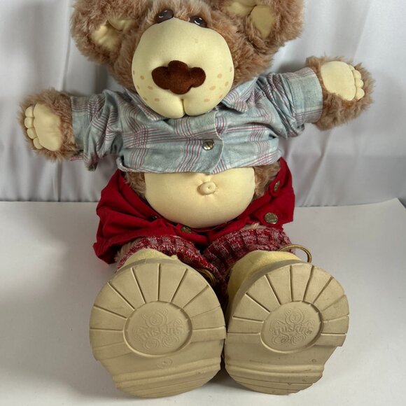 VTG 1980s DUDLEY FURSKINS‎ CABBAGE PATCH STUFFED TEDDY BEAR PLUSH XAVIER ROBERTS - Picture 13 of 13